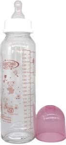 camera Presents Baby Glass Feeding Bottle (240ml, PINK) - 240 ml ...