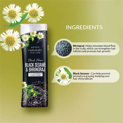 Avon Naturals Black Shine 2-in-1 Shampoo & Conditioner (180ML) – Avon India