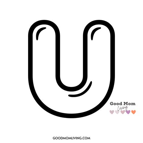 Free Printable Bubble Letter U for Coloring and Crafts - Good Mom Living