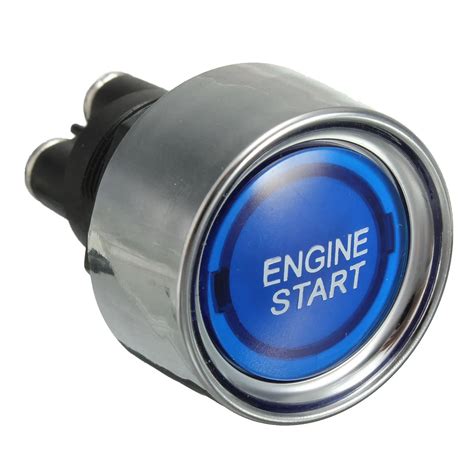 12V Car Engine Start Push Button Switch Ignition Starter Kit Blue LED ...