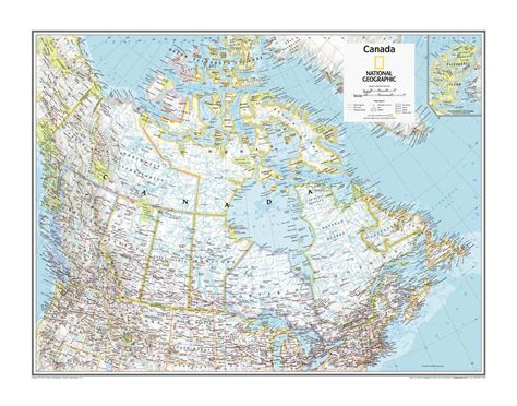 National Geographic: Canada Political Bilingual Wall Map - 28 x 22 ...