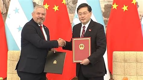 现场视频：中华人民共和国和洪都拉斯共和国建立外交关系_腾讯视频
