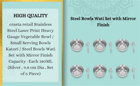 Buy crasta retail™ Stainless Steel Laser Print Heavy Gauge Vegetable ...