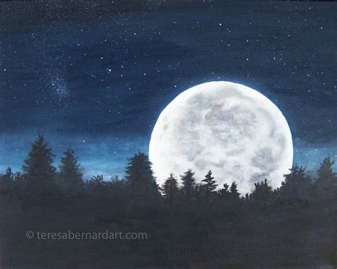 Full Moon Rising - Teresa Bernard Oil Paintings