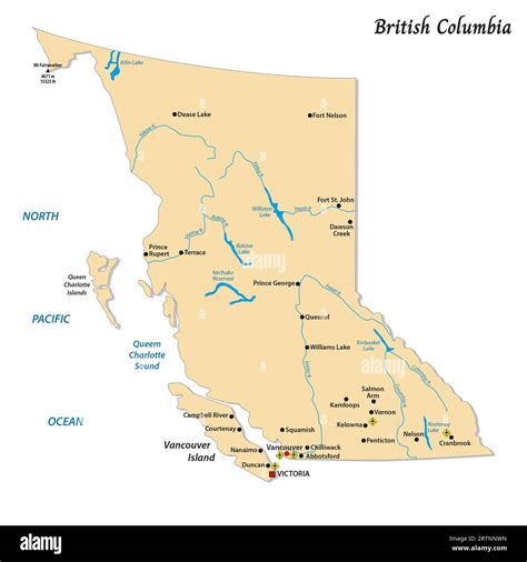 British Columbia Detailed Map