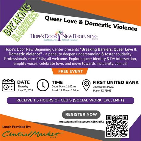Breaking Barriers: Queer Love & Domestic Violence, First United Bank ...