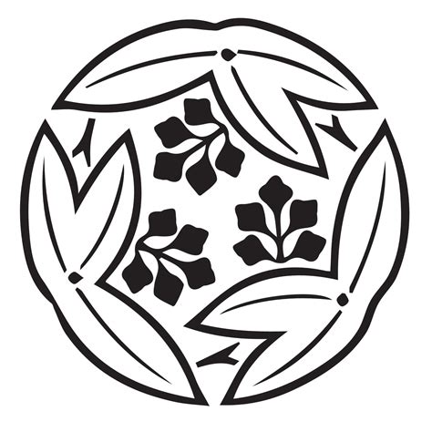 Japanese clan kamon crest symbol. Japanese ancient family stamp symbol ...