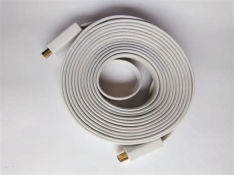 Buy White 10 Meter 10M FLAT Gold Plated HDMI to HDMI CABLE for 1080p HD ...