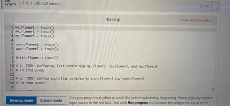 Image result for Chapter 6 Python Lab 6 1. List Basics