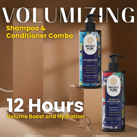Volumizing shampoo and conditioner combo with Hydrogen Bonding & Bioli ...