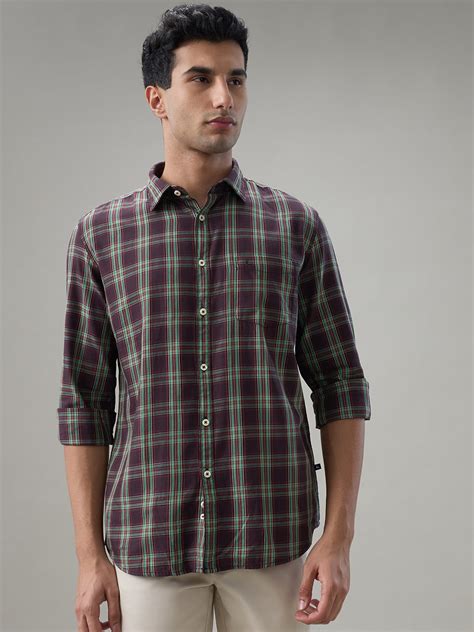 Parx Men Brown Slim Fit Checks Casual Shirt – MyRaymond