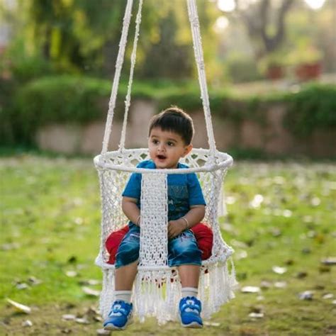 Patiofy Cotton Round Baby Swing/Jhula For Kids/Swing For Kids For Home ...