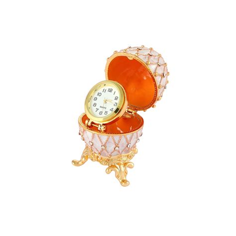 QIFU Faberge Style Egg Replics with Hinged and Clock Classic ...
