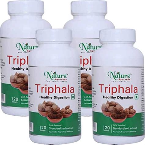 Buy NATURZ AYURVEDA TRIPHALA 120 TABLETS - PACK OF 4 Online & Get Upto ...