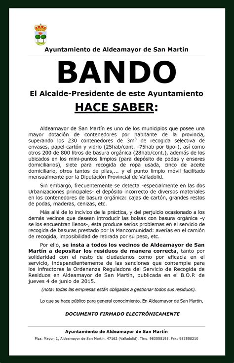 DEPÓSITO CORRECTO DE RESIDUOS DE PODAS Y DE CARTONES EN LOS ...