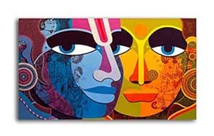 Tamatina Religious Art Canvas Painting | Faces of Gods | God Unframed ...