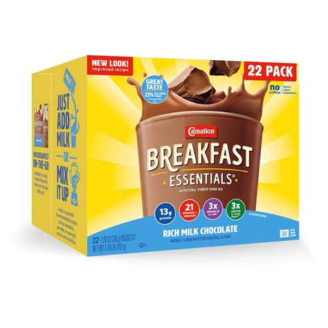 Carnation Breakfast Essentials, Rich Milk Chocolate Powder Drink Mix ...
