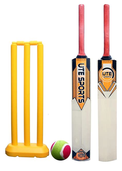UTE SPORTS Kids Pro Cricket Combo Age (Size 5, Age 8-12 Year (Wooden ...