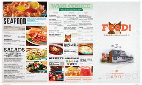 Hooters menu in Miami, Florida, USA