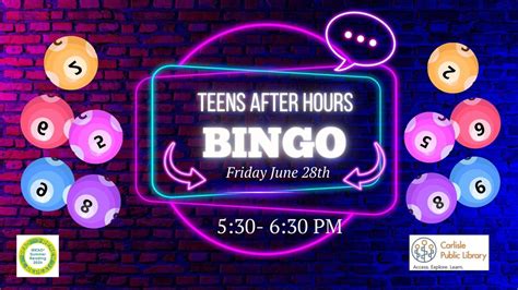 Teen After Hours Bingo, 135 School St P.O. Box S, Carlisle, IA, United ...