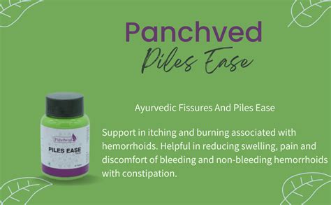 Panchved Ayurvedic Fissures And Piles Ease 60 Tablets Reduces ...