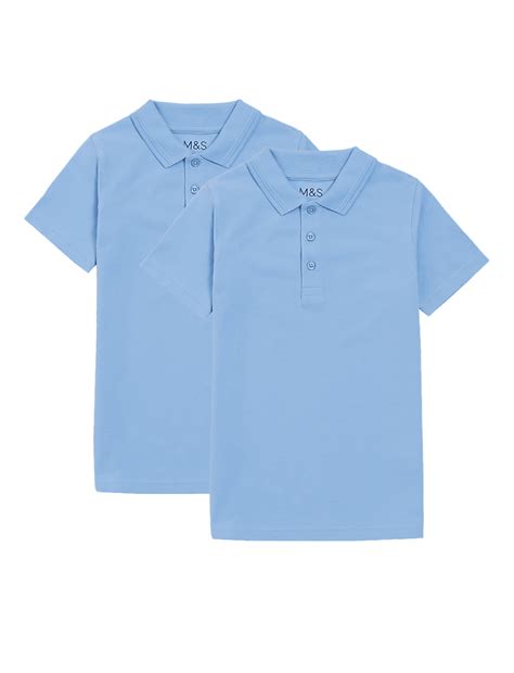 Buy 2Pk Boys' Slim Fit Polo Shirts at Marks & Spencer