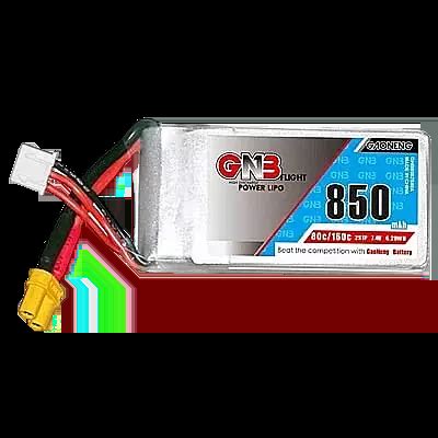 GNB 850mAh 2S1P 7.4V 80C Square Type Lipo Battery