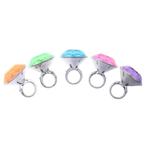Buy CLUB BOLLYWOOD 5Pcs Plastic Diamond Rings Prizes for Classroom ...