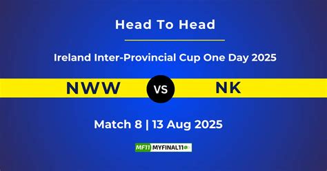 NWW vs NK Player Battle & Head to Head Team Stats - Ireland Inter ...