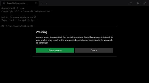 Cannot Paste in PowerShell 的图像结果