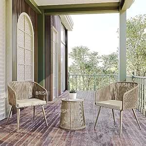 BRISHI Garden Patio Seating Chairs and Table Set Outdoor Balcony Garden ...