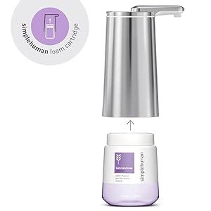 simplehuman Foam Cartridge Sensor Pump with Lavender Hand soap ...