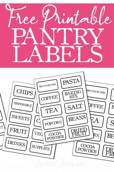 Image result for Downloadable Free Printable Pantry Labels