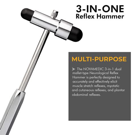 Buy Novamedic Pack of 5 Dual Mallet-Type Neurological Reflex Hammer for ...