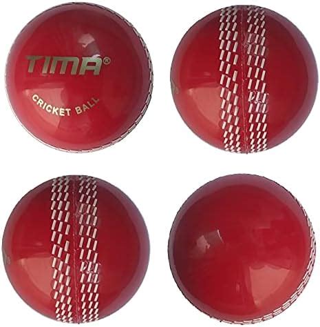 TIMA Sports Fun Poly Hard Synthetic Red Cricket Ball (Red Pack of 4 ...