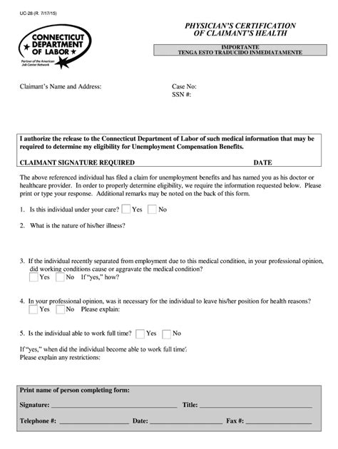 Fillable Online ctdol state ct UC-28 6100 bullentin Fax Email Print ...