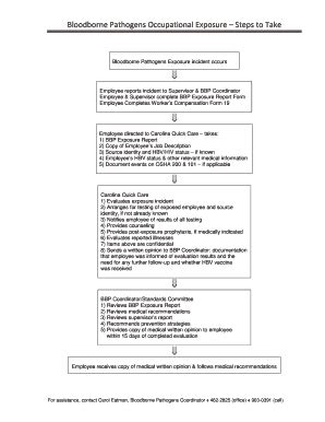 Fillable Online Bloodborne Pathogens Occupational Exposure Steps to ...