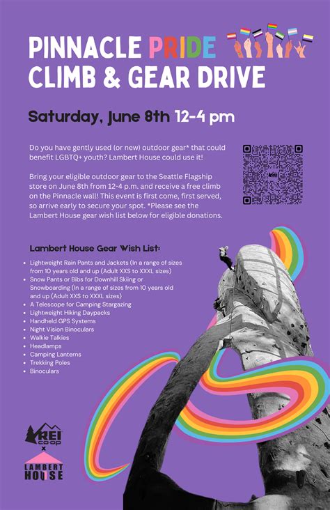 Pinnacle Pride Climb & Gear Drive benefitting Lambert House | Events ...