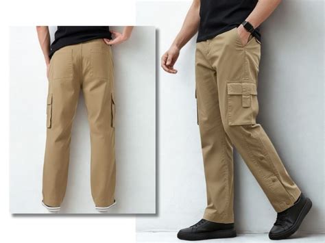 THE FEBZA Men's Cotton Cargo Pants | Stylish Elastic Drawstring Waist ...