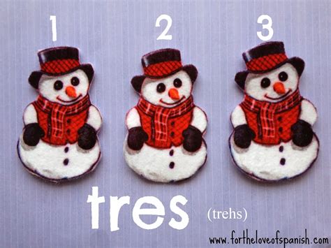 Counting Snowmen in Spanish // A contar muñecos de nieve | For the Love ...