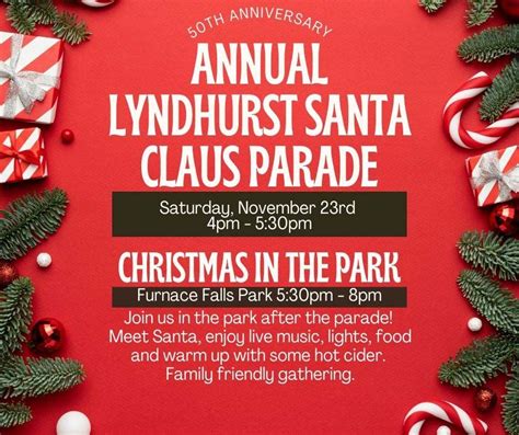 50th Anniversary Lyndhurst Santa Claus Parade & Christmas in the Park ...