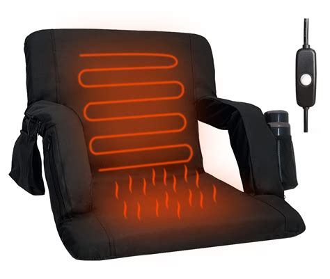 Double Heated Portable Reclining Bleachers Back Chair, Stadium Seats ...