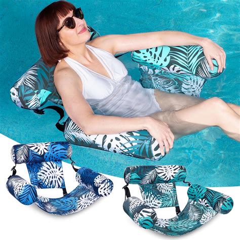Syncfun Swim Lounger, 2 Packs Inflatable Pool Float Hammock Chairs for ...