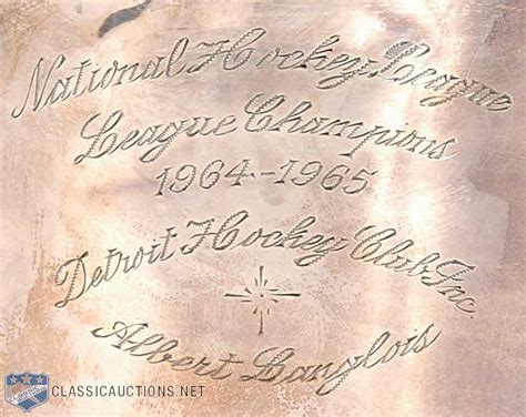 Lot Detail - Albert Langlois' 1964-65 Detroit Red Wings NHL Champions ...