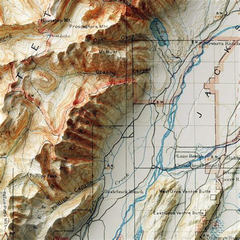 Grand Teton National Park Map 1899 | Map Of Grand Teton |Geoartmaps