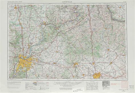 Louisville topographic map, KY, IN, OH - USGS Topo 1:250,000 scale