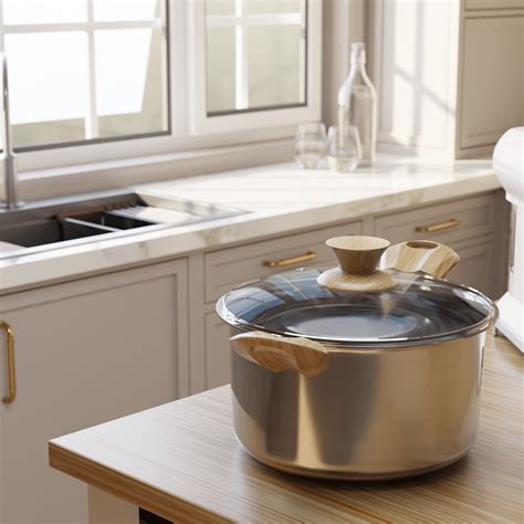 Buy Lifelong Triply Sauce Pan Cooking Pot with Glass Lid, 18cm, 2.25 L ...