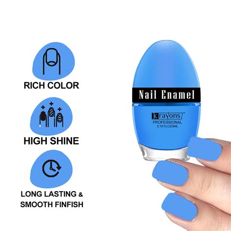 Krayons Professional Glossy Nail Paint, Baby Blue, 5ml – Onelook.in