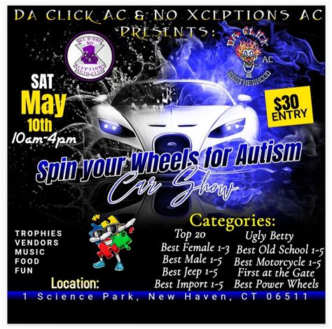 Spin your Wheels for Autism Car Show, New Haven, CT, 10 May 2025 ...