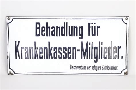 ratisbon's | "Reichsverband der befugten Zahntechniker" enamel sign ...